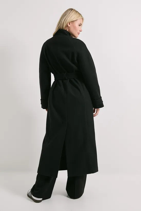 Classic Midi Funnel Neck Coat